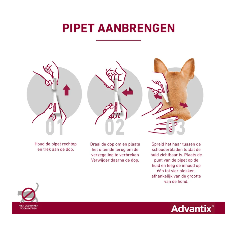 Advantix Spot On 100 - 4-10kg - 1ml - Anti Vlooien En Tekenmiddel - 4 Pipetten 5 Advantix Spot On 100 - 4-10kg - 1ml - Anti Vlooien En Tekenmiddel - 4 Pipetten - Afbeelding 3