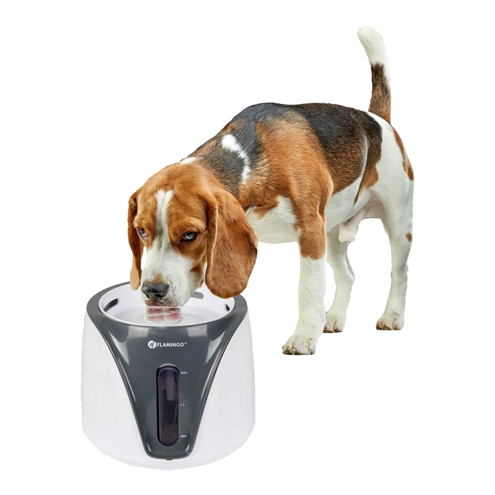 Flamingo Automatische Water Dispenser Adriana - Grijs/Wit - Plastic 4 Flamingo Automatische Water Dispenser Adriana - Grijs/Wit - Plastic - Afbeelding 2