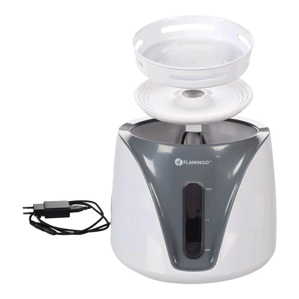Flamingo Automatische Water Dispenser Adriana - Grijs/Wit - Plastic 5 Flamingo Automatische Water Dispenser Adriana - Grijs/Wit - Plastic - Afbeelding 3