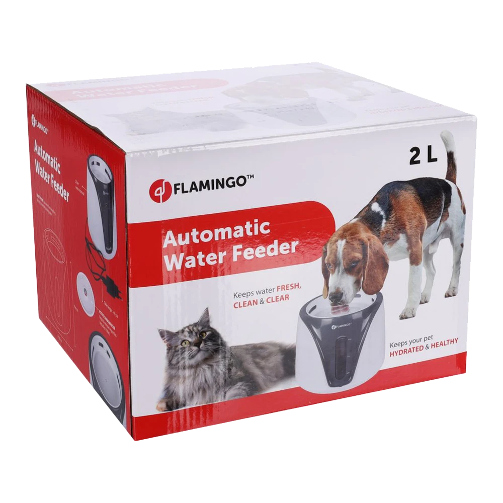 Flamingo Automatische Water Dispenser Adriana - Grijs/Wit - Plastic 7 Flamingo Automatische Water Dispenser Adriana - Grijs/Wit - Plastic - Afbeelding 5