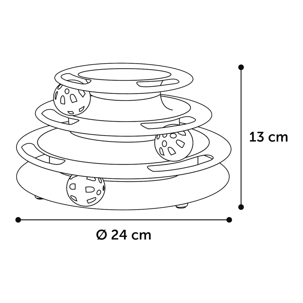 Flamingo Bagera Ballenbaan Toren Met Ballen - Div. Kleuren - Kattenspeelgoed 5 Flamingo Bagera Ballenbaan Toren Met Ballen - Div. Kleuren - Kattenspeelgoed - Afbeelding 3