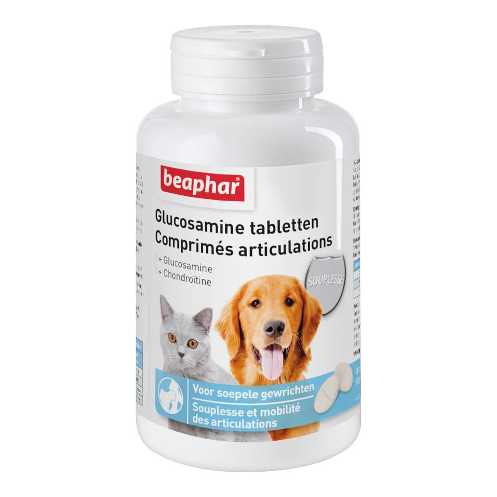 Beaphar Glucosamine Tabletten Hond/Kat - 60st - Gewrichtenmiddel 3 Beaphar Glucosamine Tabletten Hond/Kat - 60st - Gewrichtenmiddel