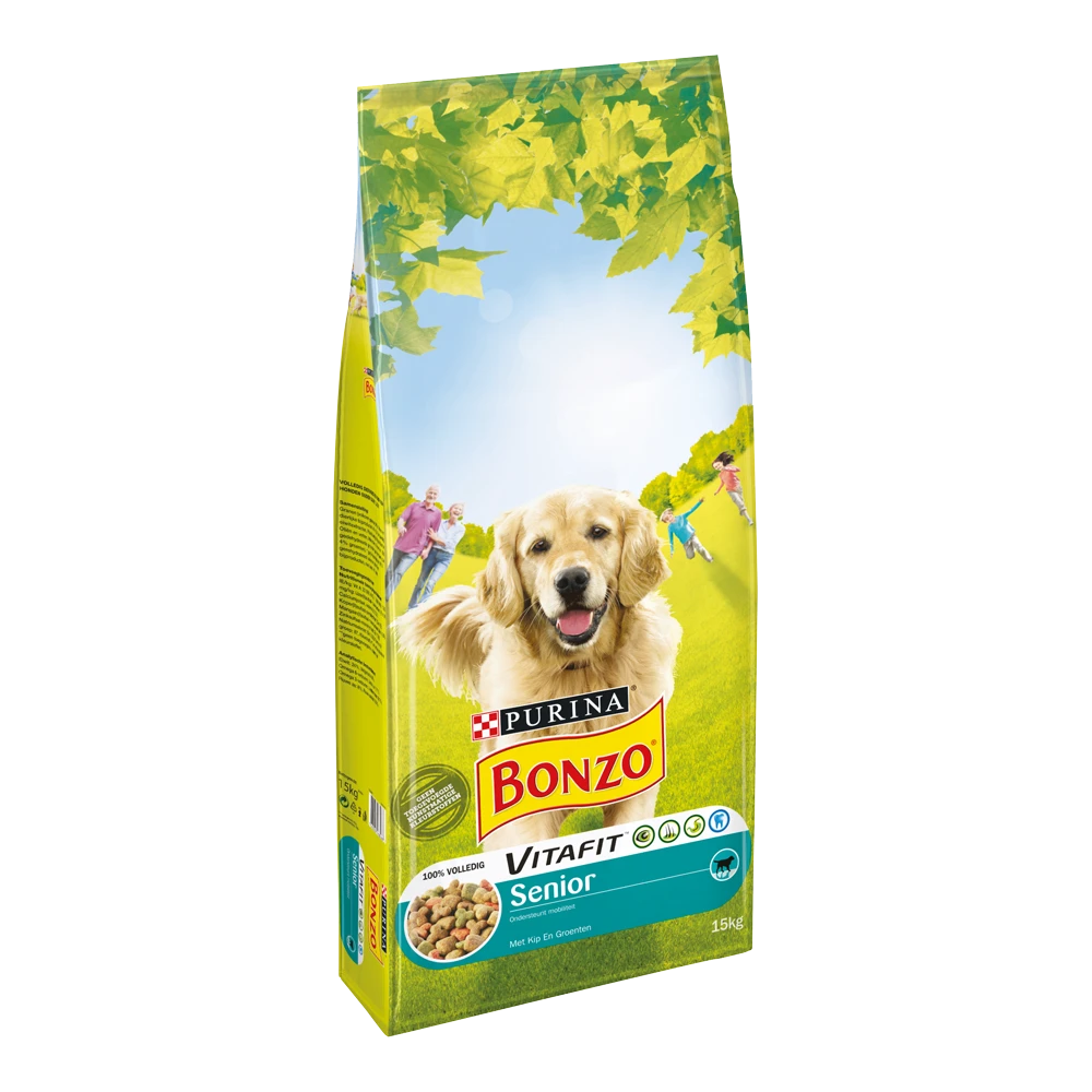 BONZO SENIOR Met Kip En Groenten - Hondenvoer - 15kg