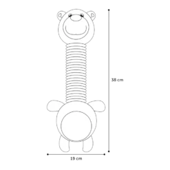 Flamingo Cozies Pluche Beer Met Squeaker - Bruin - 38cm -Huisdier Uitgebreid Winkel cozies pluche beer met squeaker bruin 38cm 2 1