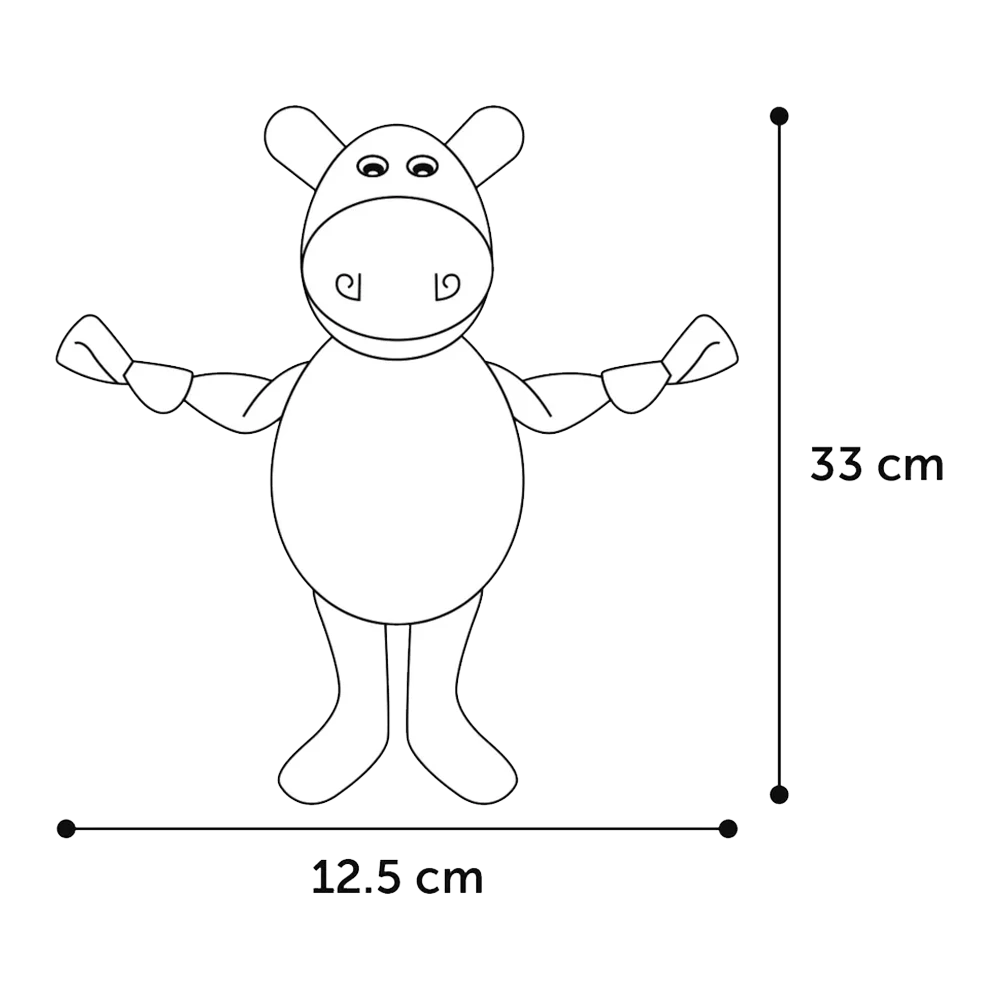 Flamingo Cozies Pluche Ezel Met Geknoopte Arm - Bruin - 33cm 4 Flamingo Cozies Pluche Ezel Met Geknoopte Arm - Bruin - 33cm - Afbeelding 2