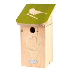 Diapositief Pimpelmees Nestkast