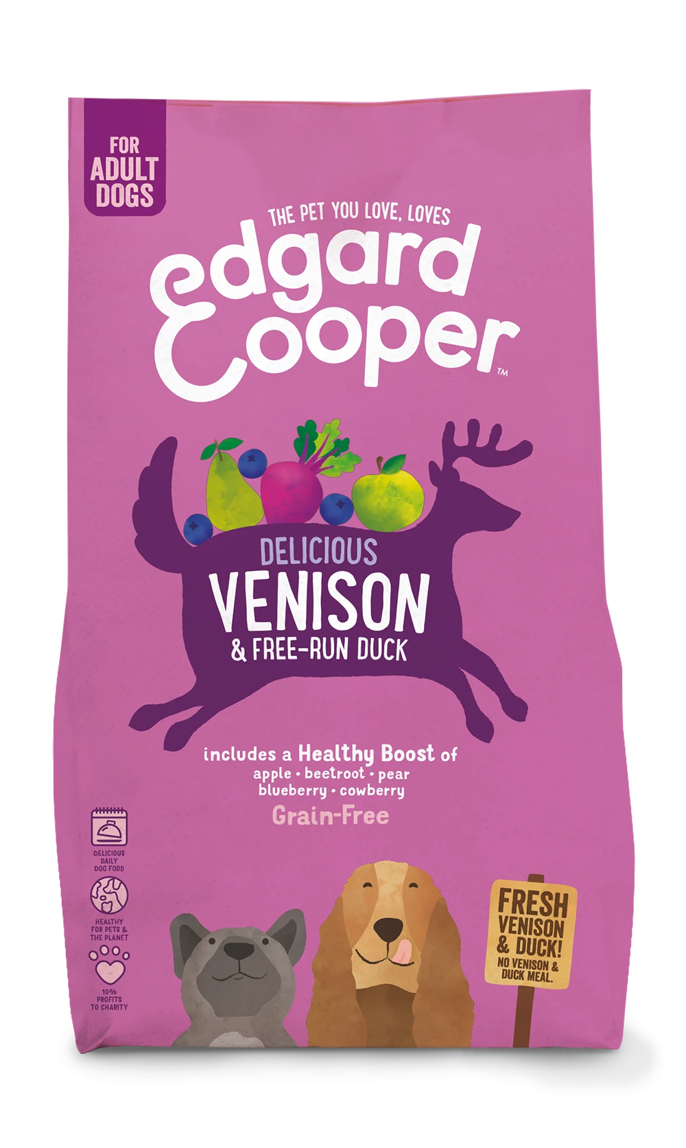 Edgard & Cooper - Hert & Scharreleend - Volwassen - Hondenvoer - 2,5kg