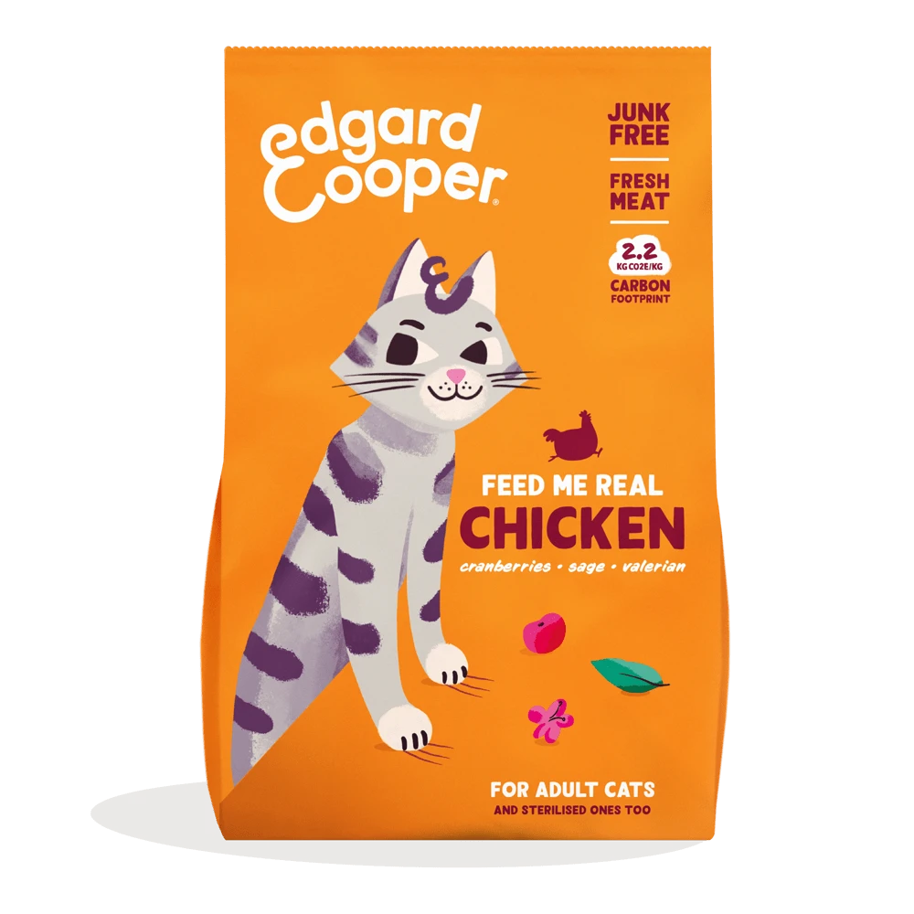 Edgard & Cooper Hypoallergene Graanvrije Brokjes Met Verse Kip - Voor Volwassen Katten - 2kg 3 Edgard & Cooper Hypoallergene Graanvrije Brokjes Met Verse Kip - Voor Volwassen Katten - 2kg
