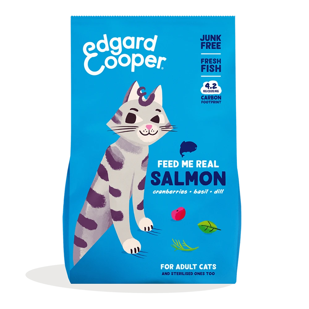Edgard & Cooper Hypoallergene Graanvrije Brokjes Met Verse Zalm - Voor Volwassen Katten - 4kg 3 Edgard & Cooper Hypoallergene Graanvrije Brokjes Met Verse Zalm - Voor Volwassen Katten - 4kg