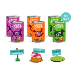 Edgard & Cooper - Multipack Kip, Wild, Lam - Volwassen - Hondenvoer - 6x400g -Huisdier Uitgebreid Winkel edgard cooper multipack kip wild lam volwassen hondenvoer 6x400g 2