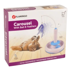Flamingo Elektronische Ballenbaan Met Veer En Bal - 18x18cm -Huisdier Uitgebreid Winkel elektronische ballenbaan met veer en bal 18x18cm 4