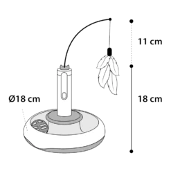 Flamingo Elektronische Ballenbaan Met Veer En Bal - 18x18cm -Huisdier Uitgebreid Winkel elektronische ballenbaan met veer en bal 18x18cm 5