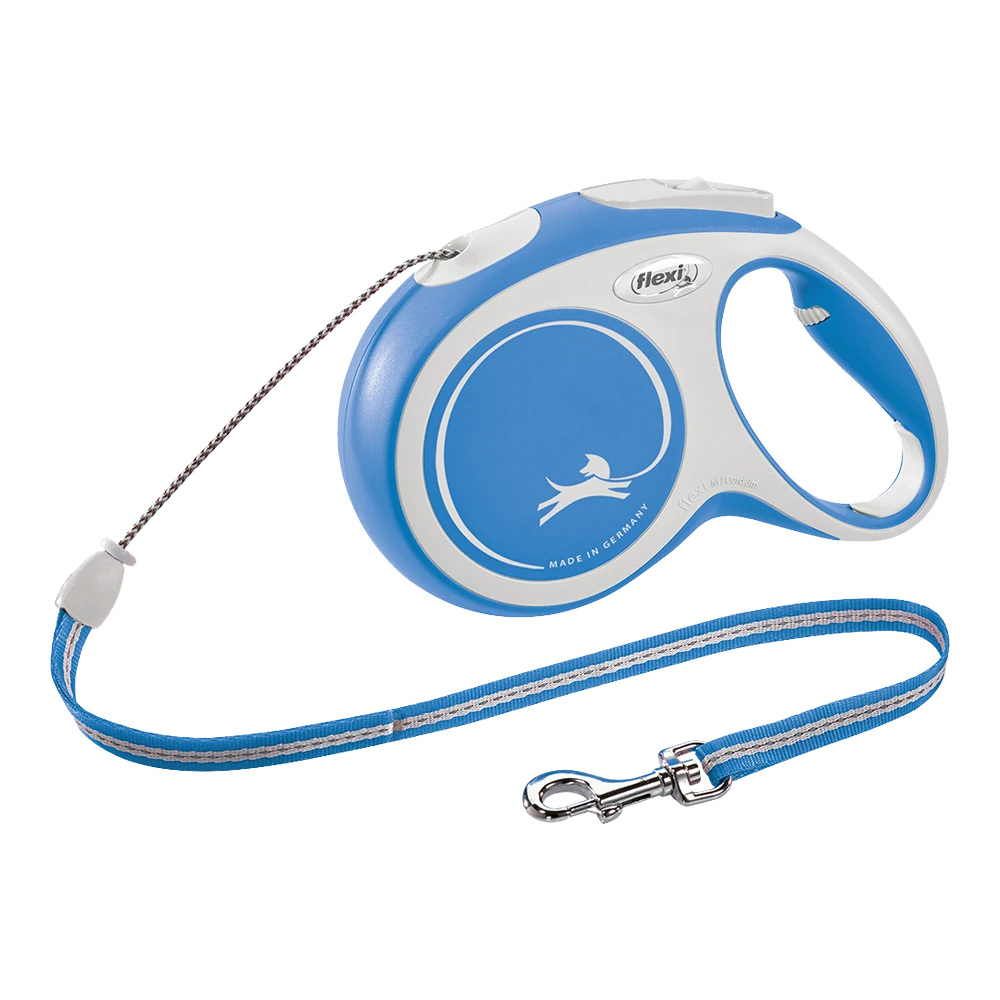 Flexi Rollijn New Comfort Blauw - Koord 8m - M 20KG - Hondenriem 3 Flexi Rollijn New Comfort Blauw - Koord 8m - M 20KG - Hondenriem