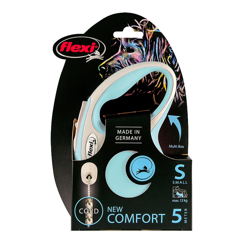 Flexi Rollijn New Comfort Licht Blauw - Koord 5m - S 12KG - Hondenriem 4 Flexi Rollijn New Comfort Licht Blauw - Koord 5m - S 12KG - Hondenriem - Afbeelding 2
