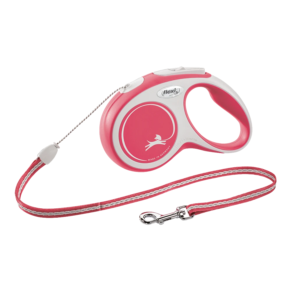 Flexi Rollijn New Comfort Rood - Koord 5m - S 12KG - Hondenriem