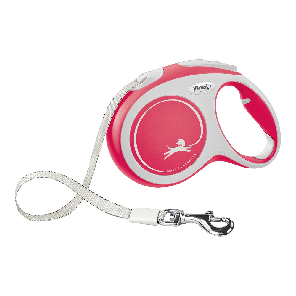 Flexi Rollijn New Comfort Rood - Tape 5m - L 60KG - Hondenriem