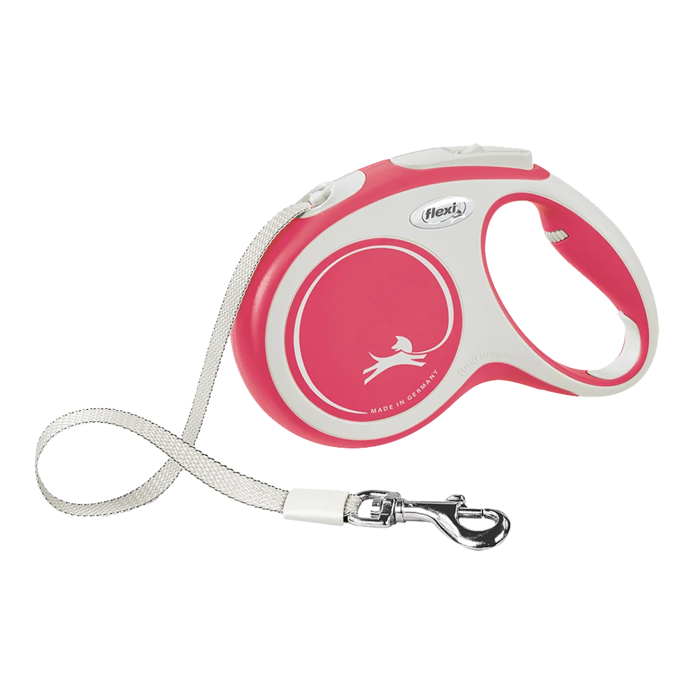 Flexi Rollijn New Comfort Rood - Tape 5m - M 25KG - Hondenriem