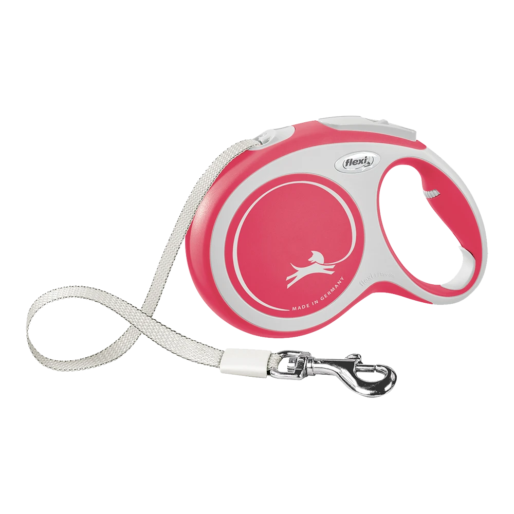 Flexi Rollijn New Comfort Rood - Tape 8m - L 50KG - Hondenriem 3 Flexi Rollijn New Comfort Rood - Tape 8m - L 50KG - Hondenriem