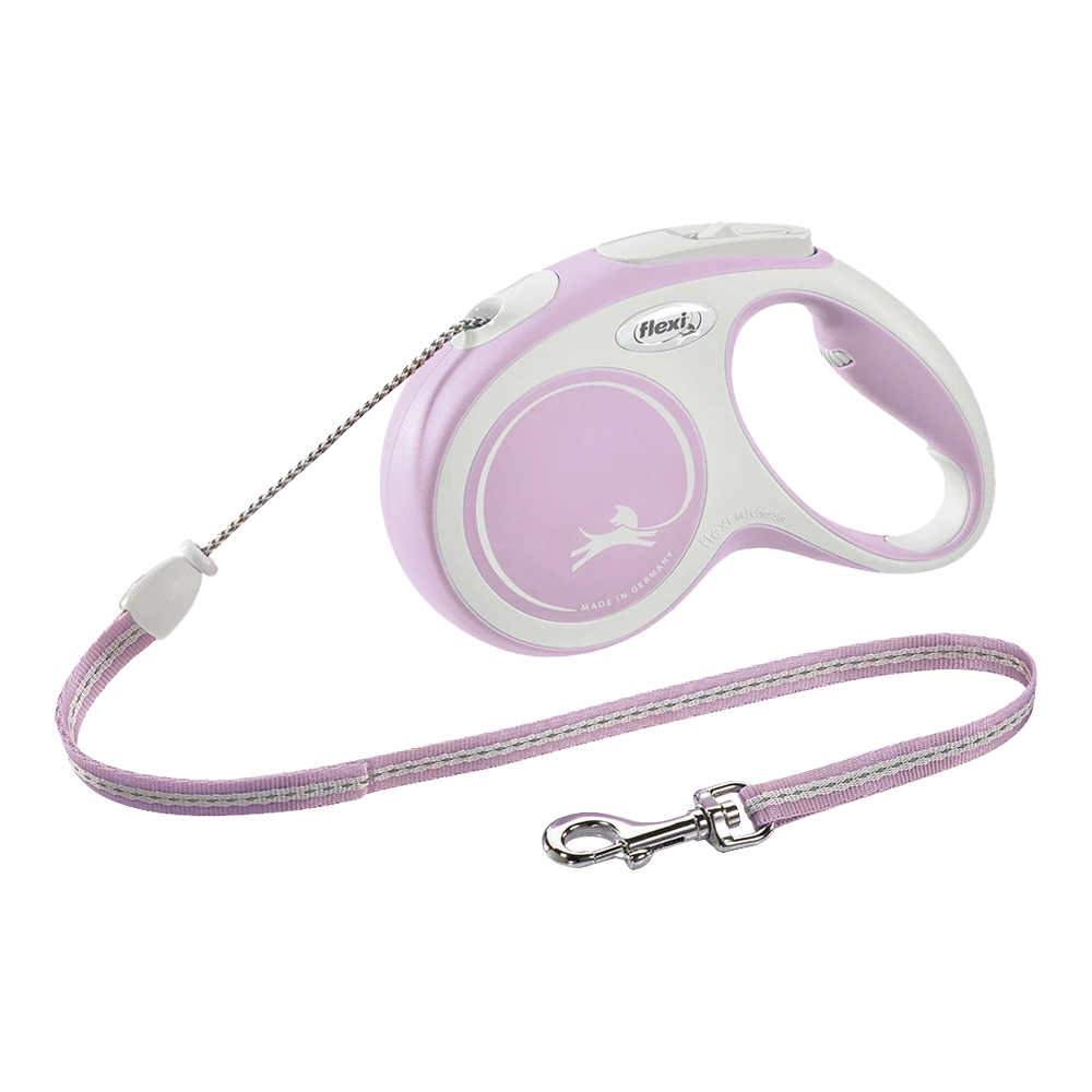 Flexi Rollijn New Comfort Roze - Koord 5m - M 20KG - Hondenriem