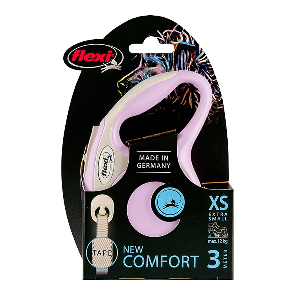 Flexi Rollijn New Comfort Roze - Tape 3m - XS 12KG - Hondenriem - Afbeelding 2