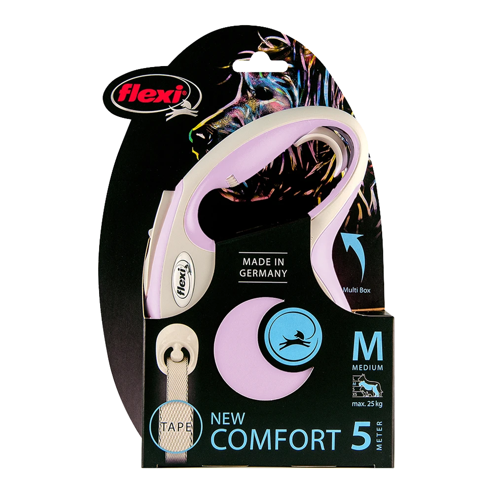 Flexi Rollijn New Comfort Roze - Tape 5m - M 25KG - Hondenriem - Afbeelding 2