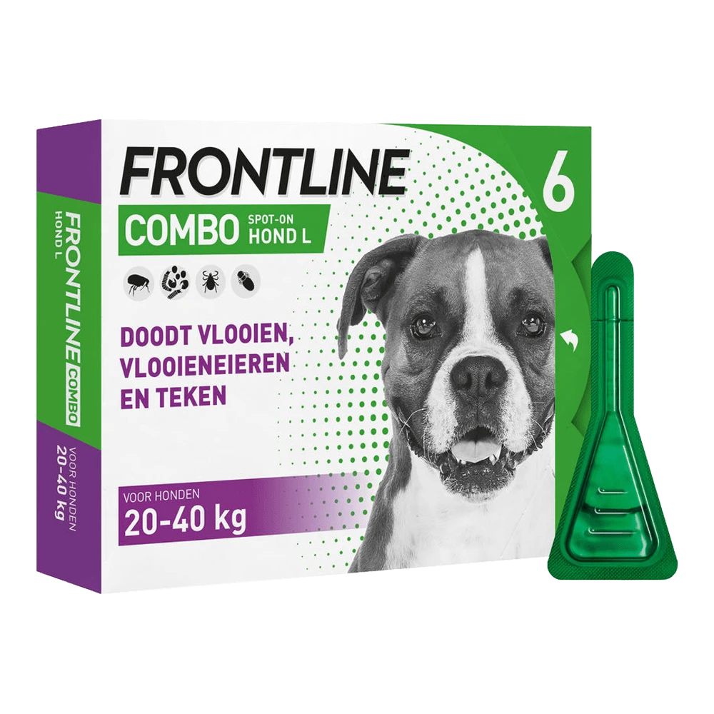 Frontline Combo Spot On Hond L - 6 Pipet (4+2 GRATIS) - Anti Vlooien, Teken En Luizen