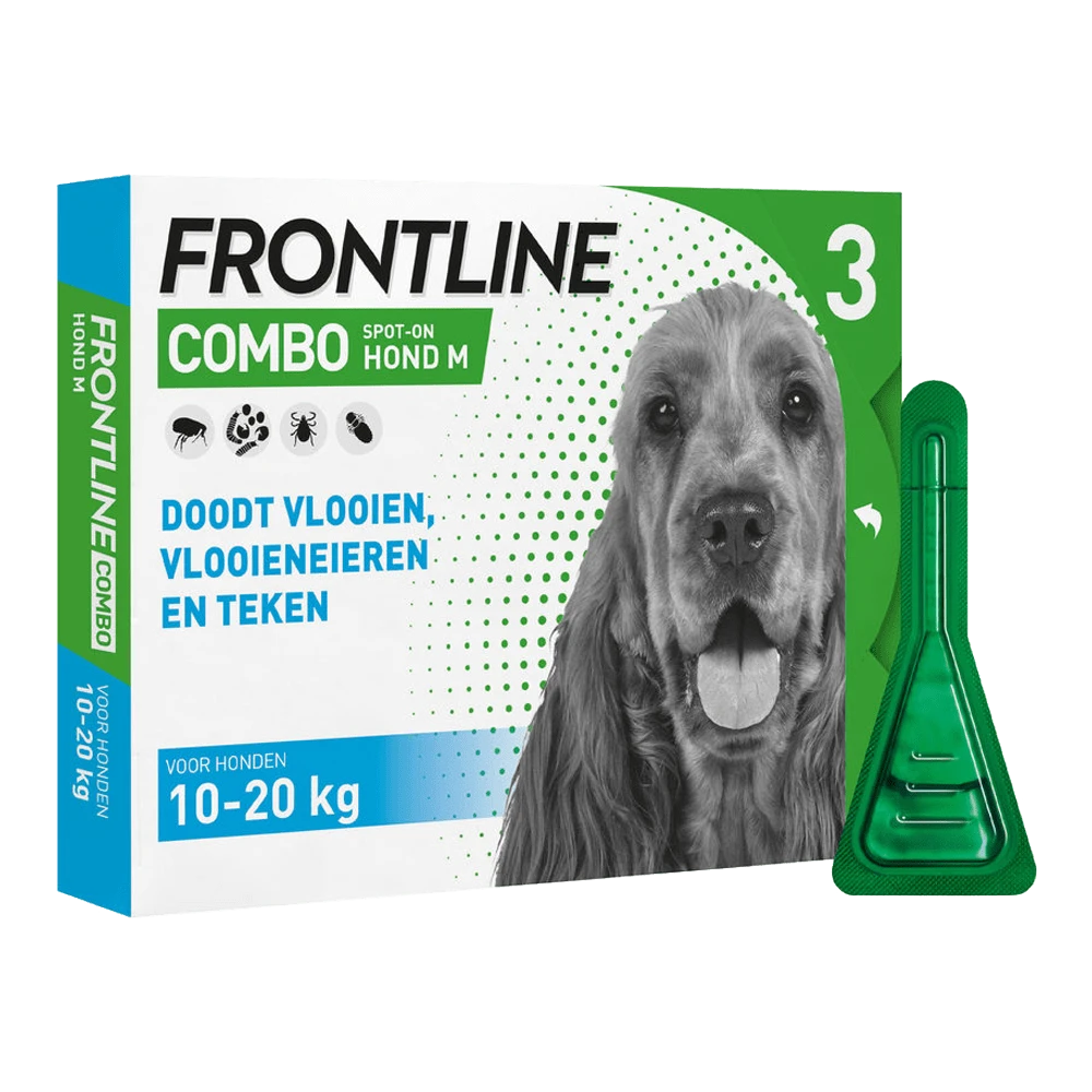 Frontline Combo Spot On Hond M - 3 Pipet - Anti Vlooien, Teken En Luizen