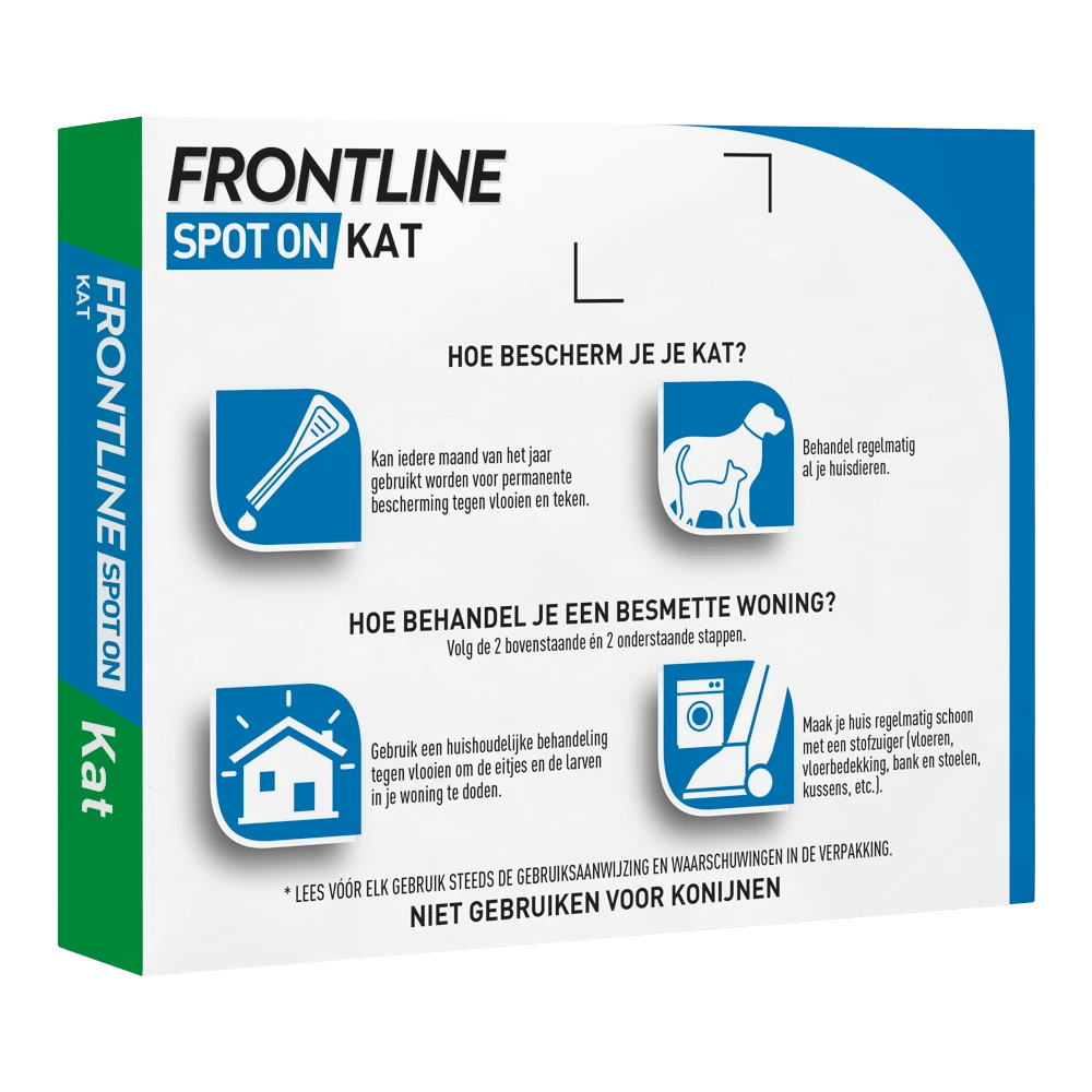Frontline Spot On Kat - 4 Pipet - Anti Vlooein, Teken En Luizen 5 Frontline Spot On Kat - 4 Pipet - Anti Vlooein, Teken En Luizen - Afbeelding 3