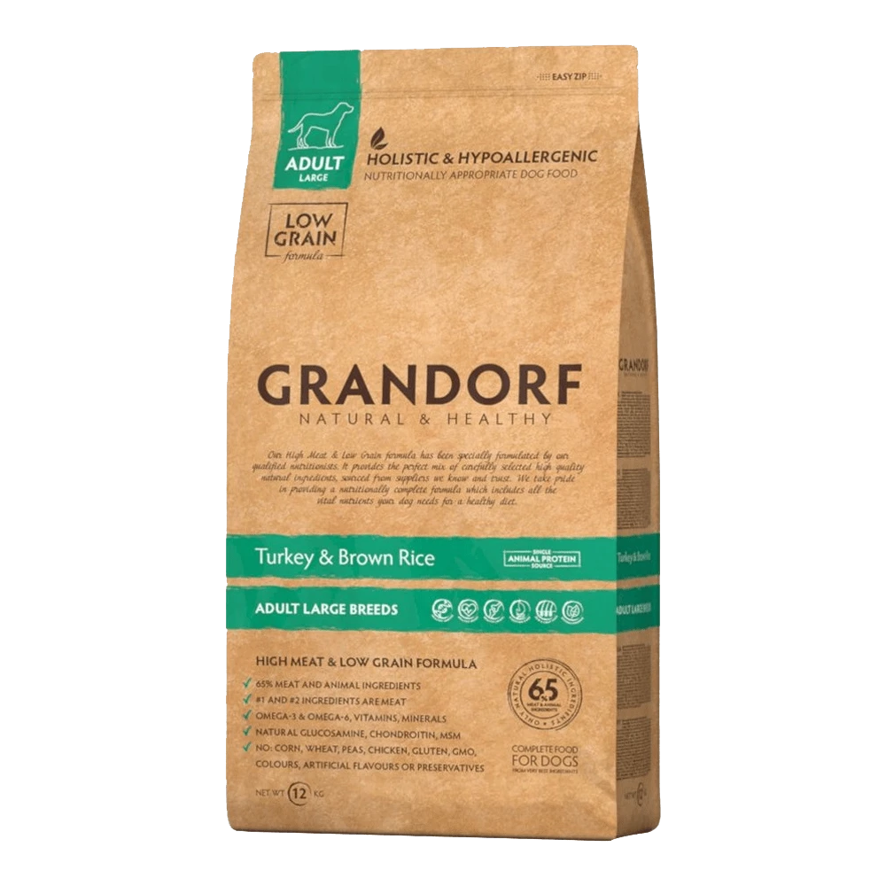 Grandorf Adult Large - Kalkoen En Bruine Rijst - 3kg - Hondenvoer