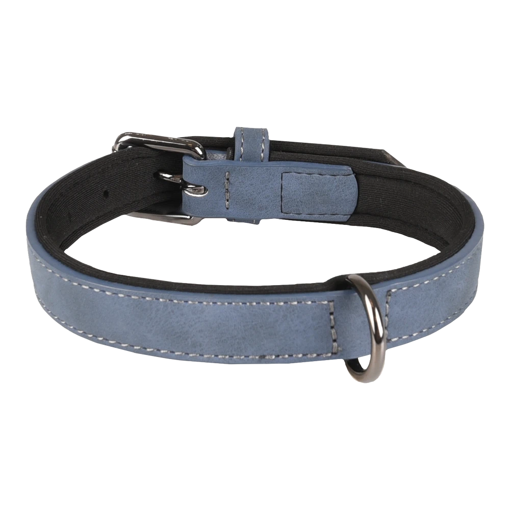 Flamingo Halsband Delu Blauw - Leer - 38-48cm 25mm - Hondenhalsband 4 Flamingo Halsband Delu Blauw - Leer - 38-48cm 25mm - Hondenhalsband - Afbeelding 2