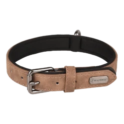 Flamingo Halsband Delu Bruin - Leer - 47-57cm 30mm - Hondenhalsband