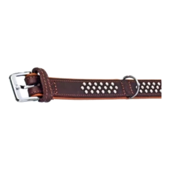 Flamingo Halsband Rondo KN Bruin - Leer - 45-52cm 30mm - Hondenhalsband