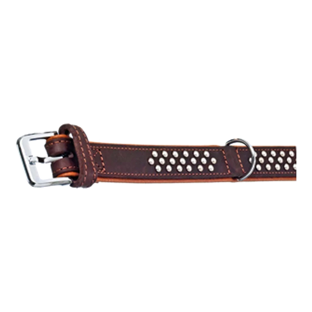 Flamingo Halsband Rondo KN Bruin - Leer - 45-52cm 30mm - Hondenhalsband 3 Flamingo Halsband Rondo KN Bruin - Leer - 45-52cm 30mm - Hondenhalsband