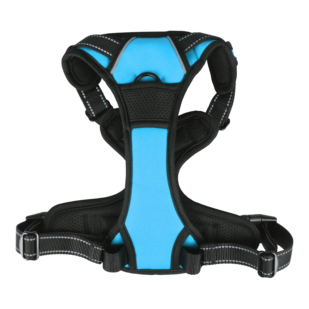 Flamingo Harnas Balou Blauw - L - 59-85cm X 25mm - Hondenharnas - Afbeelding 2