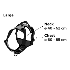 Flamingo Harnas Balou Zwart - L - 60-85cm X 25mm - Hondenharnas -Huisdier Uitgebreid Winkel harnas balou zwart l 60 85cm x 25mm hondenharnas 4 4
