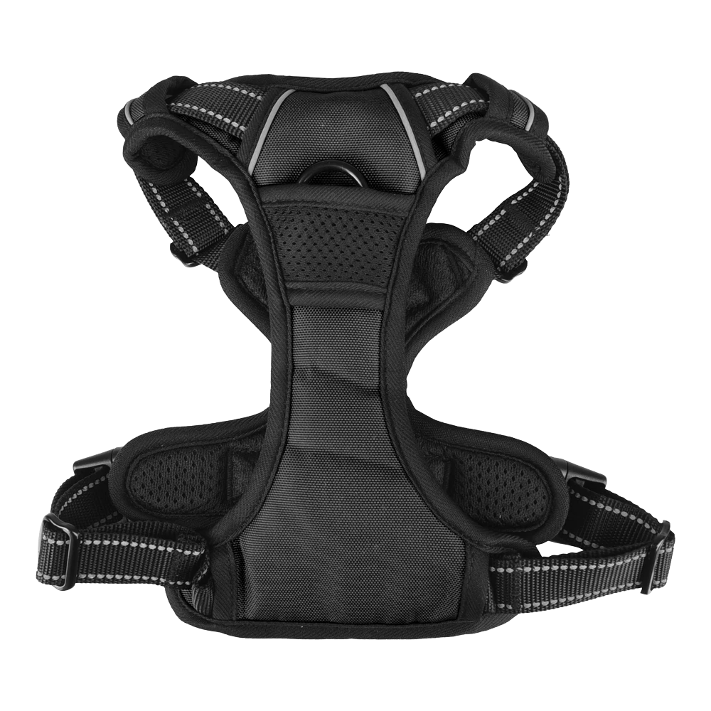 Flamingo Harnas Balou Zwart - M - 50-65cm X 25mm - Hondenharnas - Afbeelding 2