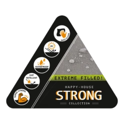 Hondendeken Strong - M - Grijs - 73 X 50cm - Happy House -Huisdier Uitgebreid Winkel hondendeken strong logo2 6