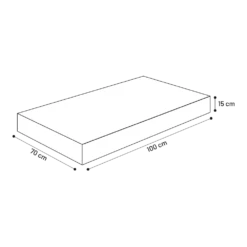 Flamingo Hondenkussen Iduna Rechthoekig - Zwart - 100x70x15cm -Huisdier Uitgebreid Winkel hondenkussen iduna rechthoekig zwart 100x70x15cm 2 2