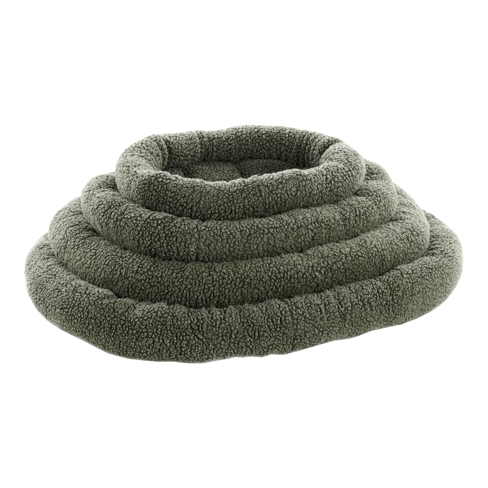 Flamingo Hondenkussen Sherpa Ovaal - Bruin/Groen - 55x42x7cm 6 Flamingo Hondenkussen Sherpa Ovaal - Bruin/Groen - 55x42x7cm - Afbeelding 4