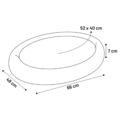 Flamingo Hondenkussen Sherpa Ovaal - Bruin/Groen - 66x48x7cm -Huisdier Uitgebreid Winkel hondenkussen sherpa ovaal bruin groen 66x48x7cm 2 1