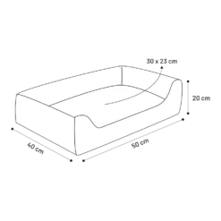 Flamingo Hondenmand Iduna Rechthoekig - Zwart - 50x40x20cm -Huisdier Uitgebreid Winkel hondenmand iduna rechthoekig zwart 50x40x20cm 3 2