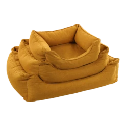 Flamingo Hondenmand Ziva Rechthoek Met Rits - Oker - 65cm -Huisdier Uitgebreid Winkel hondenmand ziva rechthoek met rits oker 65cm 4 1