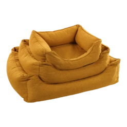 Flamingo Hondenmand Ziva Rechthoek Met Rits - Oker - 80cm -Huisdier Uitgebreid Winkel hondenmand ziva rechthoek met rits oker 80cm 4 1