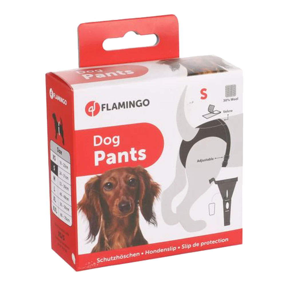Flamingo Hondenslip Velcro - S - Zwart - Hondenonderbroek 4 Flamingo Hondenslip Velcro - S - Zwart - Hondenonderbroek - Afbeelding 2