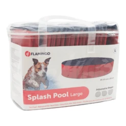 Flamingo Hondenzwembad Doggy Splash Rond - 160x30cm - Blauw/Rood -Huisdier Uitgebreid Winkel hondenzwembad doggy splash rond 160x30cm blauw rood 160x30cm 4