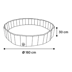 Flamingo Hondenzwembad Doggy Splash Rond - 160x30cm - Blauw/Rood -Huisdier Uitgebreid Winkel hondenzwembad doggy splash rond 160x30cm blauw rood 160x30cm 5