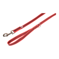 Julius K9 Super-Grip Looplijn Rood, Grijs - 1,8m - Max. 50kg - Hondenriem
