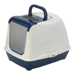 Flamingo Kattenbak Loki Blauw - M - 38x50x37cm -Huisdier Uitgebreid Winkel kattenbak loki blauw m 38x50x37cm 3