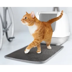 Flamingo Kattenbakmat Matz - 60x40cm - Zwart -Huisdier Uitgebreid Winkel kattenbakmat matz 60x40cm zwart 3 1