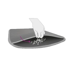 Flamingo Kattenbakmat Matz - 60x40cm - Zwart -Huisdier Uitgebreid Winkel kattenbakmat matz 60x40cm zwart 5 1